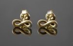 Infinity silver gold earrings