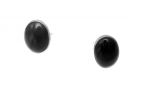 Srebrne kolczyki z czarną masą perłową